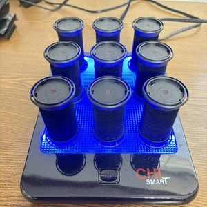 CHI Smart Magnify Ceramic 1.25” Hot Rollers Set W/Zippered Travel Bag & Clips - Picture 1 of 13