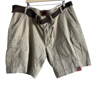 The Foundry Supply Mens Flex Cargo Belted Shorts Khaki Size 52 NEW Outdoors - Image 1 of 4
