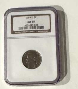 1984-D Jefferson Nickel 5C NGC MS65 - Picture 1 of 2