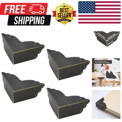 Protectores de esquina resistentes en forma de L - 4 piezas protectores de bronce para decoración del hogar (2,8") Foto 1 de 4