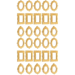 2 PCS Photo Frame Accessories Mini House Decor Small Gold Frames Picture - Picture 1 of 12
