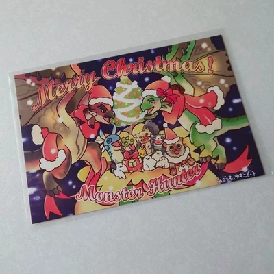 Capcom Monster Hunter Christmas Postcard 2018 Limited Japan Café Exclusive - Imagen 1 de 2