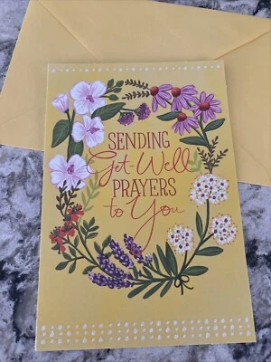 Sending Get Well Prayers To You Feel Better Soon 5.5”x8” Hallmark Greeting Card - Image 1 of 4