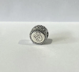 PANDORA Charm Sterling Silver ALE S925 ROUND BUTTON CZ KOALA 792016CZ ec - Bild 1 von 2