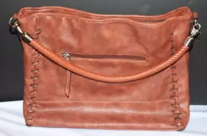 Lady Conceal Lacey Satchel Braided Shoulder or Handbag, Color Mohogany LEATHER - Picture 1 of 17