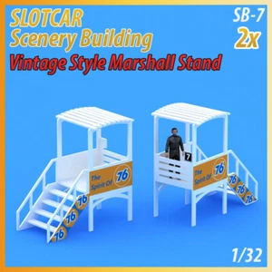 Slotcar Scenery Building 2X Supporto Marshall Stile Vintage Scalextric, Carrera - Foto 1 di 7