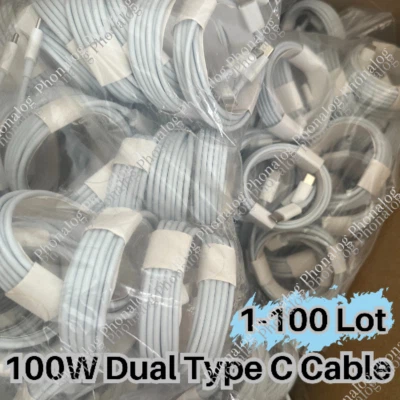 100W USB-C to USB-C Fast Charger Charging Cord PD Cable For Samsung LG WHOLESALE - Image 1 of 4