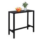 Patio Bar Table Outdoor Counter Height Side End Table For Bistro Table Black