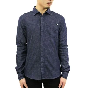 Scotch & Soda Men's 153557 Size Large Navy Button Up Shirt Long Sleeve NWT - Picture 1 of 16
