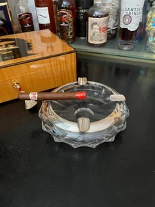 Sehr Großer Kristall Aschenbecher, 835er Silbermontur, 1950er Jahre, D: 23 cm - Bild 1 von 10