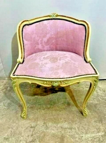 A vintage /antique , pink chair Cover