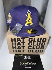 Hat Club Angels Cross Check Lakers Exclusive 7 1/4 Purple Yellow Good Gray UV🔥 - Picture 1 of 3