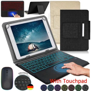Für Blackview Tab 10 11 12 13 15 16 70 Hülle Touchpad Beleuchtet Tastatur QWERTZ - Bild 1 von 42