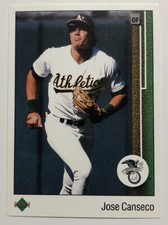 1989 Upper Deck Jose Canseco A.L. MVP Card #659 Athletics Mid-To-High-Grade