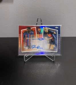 2022/23 Topps Chrome FC Barcelona - Ansu Fati + Fridolina Rolfo Dual Auto - Picture 1 of 2