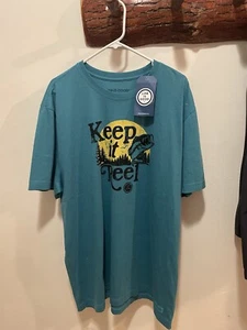 Life is Good Fishing Blue Men's 2XL "Keep it Reel " tee shirt XXL NEW NWT - Picture 1 of 3