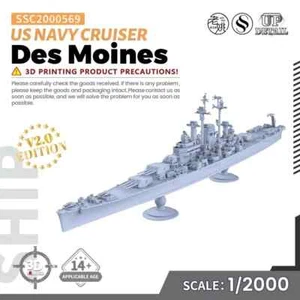 SSMODEL SSC2000569 1/2000 Modelo Militar Marina de los Estados Unidos Des Moines Cruiser IMPRESIÓN 3D - Imagen 1 de 5