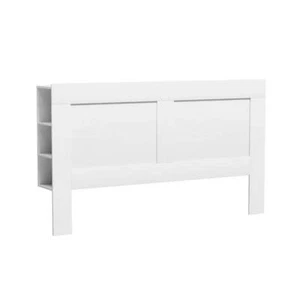 Artiss Bed Head Headboard King with Shelves - CABI White - Picture 1 of 7