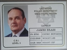 CSI Crime Scene Investigation Series 2 Gold Foil ID Badge B6 James Brass