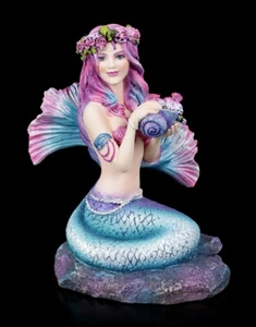 Meerjungfrau Fantasy Figur - Spring Flowers | Dekofigur, Dekoartikel, H 16 cm - Bild 1 von 7