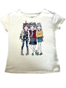 Garanimals 365 Kids Girls Size 7 Beige/Cream Color Graphic T-Shirt Cotton Top - Picture 1 of 8