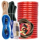 X-Brand 3500W To 5000W Car Audio Blue 4 Gauge AMP / Amplifier Power Wiring Kit