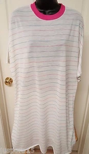 Womens Sleepshirt Shirt Size S M L XL Small Medium One Size Multicolor Striped - Picture 1 of 3