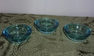 Caja y barril de vidrio minimalista té azul agua soporte votivo 3 - Imagen 1 de 5