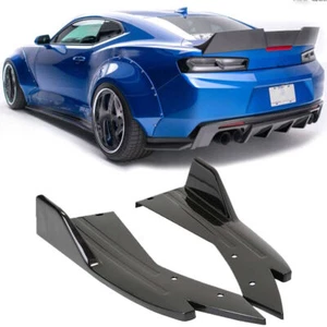2Pcs Rear Bumper Spoiler Splitter Lip Diffuser For Chevrolet Chevy Camaro SS LS - Imagen 1 de 11