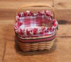 Longaberger 2001 All American Strawberry Basket Set with Tie-On & Strawberries