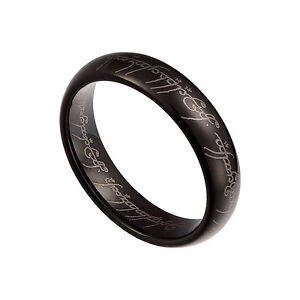 Black Tungsten Carbide 5 6 7 8 MM Lord Of The Rings Band Plain Size 5-13 HT4