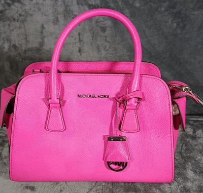 Bolso Cartera Michael Kors Harper Mediano Nuevo con Etiquetas en Cuero - Rosa Frambuesa Foto 1 de 4