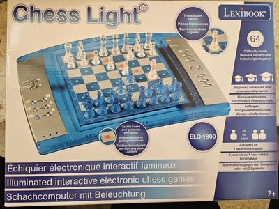 Chess Light Lexibook Schachcomputer Elektrisches Schachbrett Schschspiel NEU - Bild 1 von 3