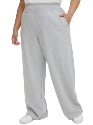 Pantalones deportivos informales de punto polar de pierna ancha de Calvin Klein para mujer talla 3X Foto 1 de 3