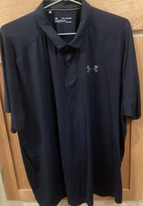Camisa Polo Under Armor Suelta Heatgear XXL Azul Marino Manga Corta - Imagen 1 de 5