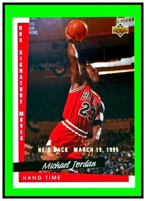 MICHAEL JORDAN 1994 CUBIERTA SUPERIOR "HE'S BACK" 1993 REIMPRESIÓN TIEMPO COLGANTE COMO NUEVO Foto 1 de 2