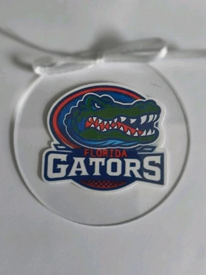 Florida Gators Ornamento Transparente Redondo Acrílico NCAA Fútbol  Foto 1 de 2