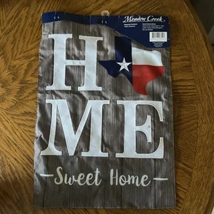 NWT- Meadow Creek Durable Stitched Texas Garden Flag Home Sweet Home - Picture 1 of 2