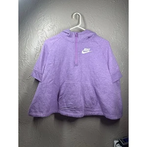NWOT Nike Girls Big Kids Pullover Half Zip Poncho AT 3349 527 Size MEDIUM - Picture 1 of 5