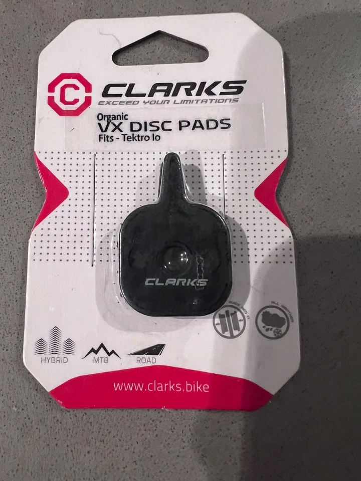 Clarks Tektro VX844C Novelo/IO Disco Compuesto Orgánico Disco Bicicleta Pastillas de Freno Nuevo Foto 1 de 2
