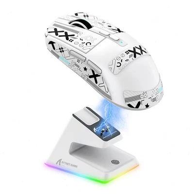 ATTACK SHARK X6 Wireless Gaming Mouse&RGB Charging Base Tri-Mode 26K DPI - Image 1 of 4
