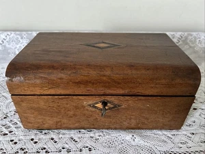 Victorian Mahogany Work/Sewing/Jewellery Box - Lift Out Tray And Working Key - Picture 1 of 13