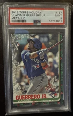 VLADIMIR GUERRERO JR 2019 Topps Holiday METALLIC SP Rookie #HW167 RC PSA MINT 9 - Image 1 of 4