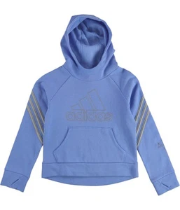 Adidas Girls 3 Stripe 2 Tone Sweatshirt, skyblue, Big Kids (8-20), S (7-8) - Picture 1 of 2