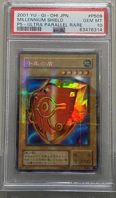 YuGiOh Millennium Shield Ultra Parallel PSA10 Trading Card Rare Edition - Image 1 of 2