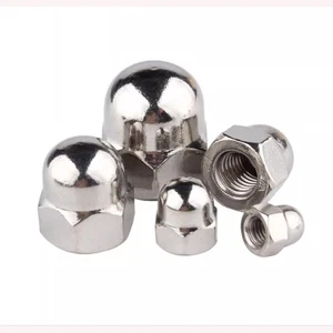 Left Thread Cap Nuts DIN1587 - A2 304 Stainless Steel M6 M8 M10 M12 M16 - Picture 1 of 15