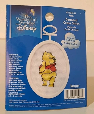 Vtg 2005 New Janlynn Disney Winnie the Pooh Counted Cross Stitch Kit  #1134-57 - Image 1 of 4