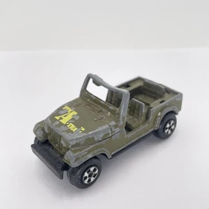 Coche de juguete diecast Jeep The A Team verde militar 4x4 caja de fósforos universal vintage años 80 - Imagen 1 de 8