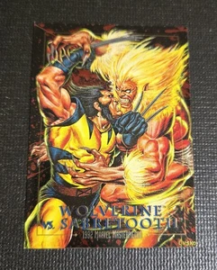 Wolverine Vs Sabretooth 1992 Skybox Marvel Masterpieces Battle Spectra 3-D Lusko - Picture 1 of 5