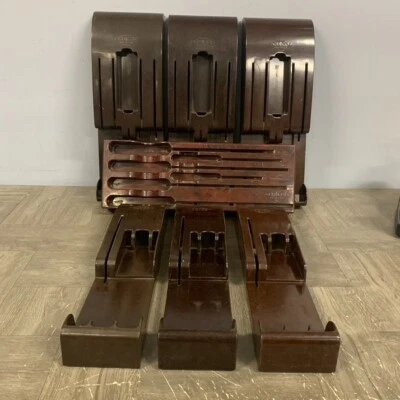 Lot Set 7 Vintage Cutco Knife Knives Holder Drawer Wall Mount Tray Storage USA - Image 1 of 4